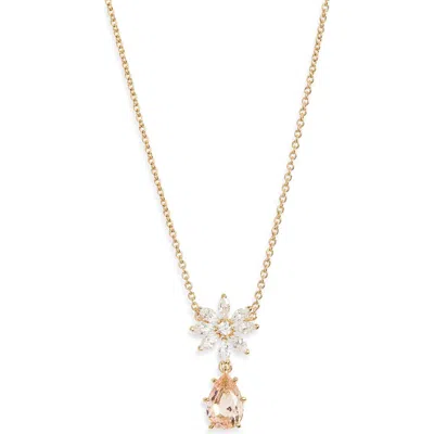 Nadri Wildflower Cubic Zirconia Pendant Necklace In Gold