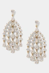 Nadri Willow Graduated Cz Drops Waterfall Chandelier Earrings In Gold