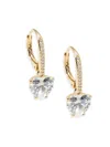 Nadri Modern Love Heart Drop Earrings In Gold