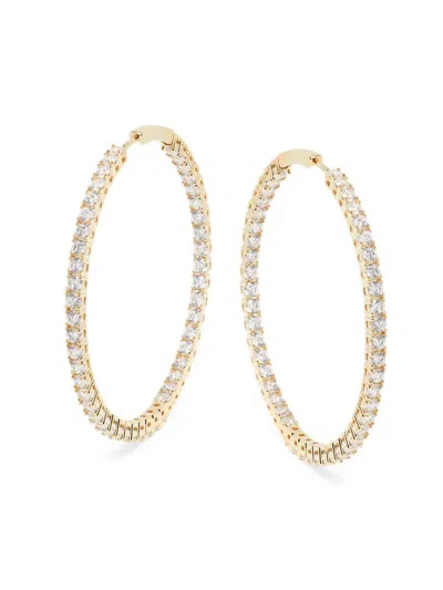 Nadri Women's Serena 18k-gold-plated Cubic Zirconia Large Hoop Earrings