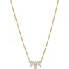 Nadri Wren Cubic Zirconia Small Frontal Necklace In Gold