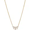 Nadri Wren Cubic Zirconia Small Frontal Necklace In Gold