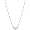 Nadri Wren Cubic Zirconia Small Frontal Necklace In Rhodium