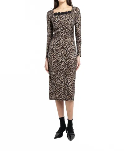 Nadya Toto Lugano Dress In Cheetah Print In Multi