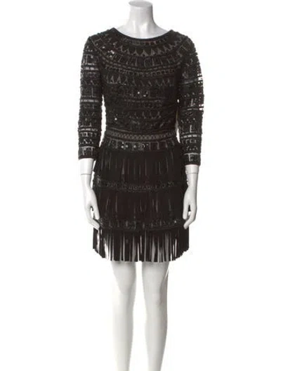 Pre-owned Naeem Khan 2016 Mini Dress In Black
