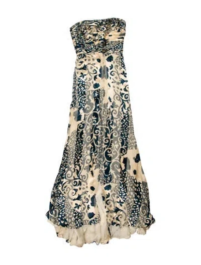 Pre-owned Naeem Khan Animal Print Long Dress