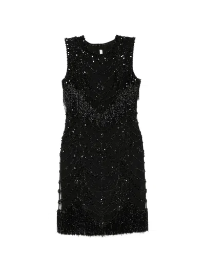 Naeem Khan Art Deco Dress In Black