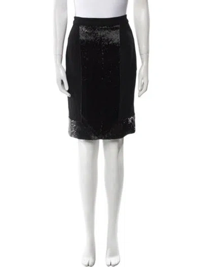 Pre-owned Naeem Khan Beaded Accents Knee-length Skirt In Multi