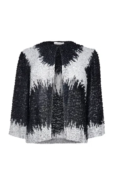 Naeem Khan Beaded Cropped Jacket In Multi