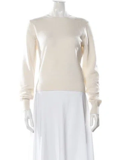 Pre-owned Naeem Khan Cashmere Crew Neck Sweater In Neutral