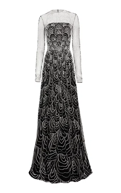 Naeem Khan Embellished Gown In Black