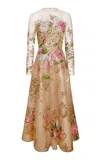 Naeem Khan Embellished Tulle Midi Dress In Multi