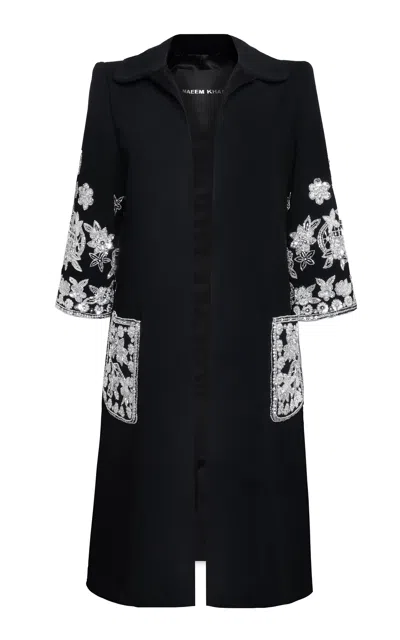 Naeem Khan Embroidered Pocket-detailed Evening Coat