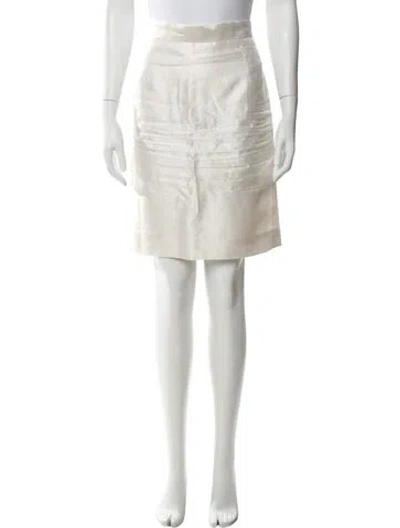 Pre-owned Naeem Khan Knee-length Skirt In White