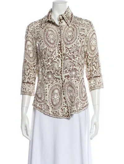 Pre-owned Naeem Khan Paisley Print Evening Jacket In Multi