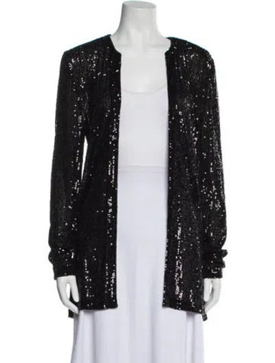 Pre-owned Naeem Khan Printed Evening Jacket In Black