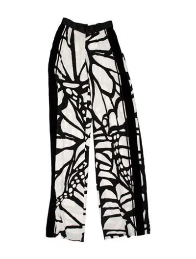 Pre-owned Naeem Khan Printed Wide Leg Pants