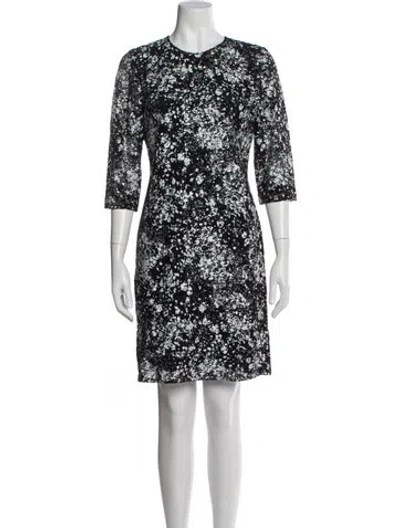 Pre-owned Naeem Khan Silk Knee-length Dress In Black