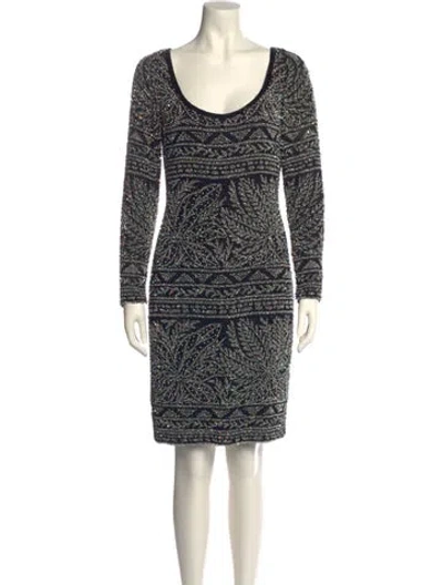 Pre-owned Naeem Khan Silk Knee-length Dress In Multi