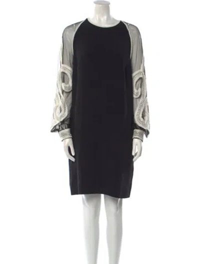 Pre-owned Naeem Khan Silk Knee-length Dress In Multi
