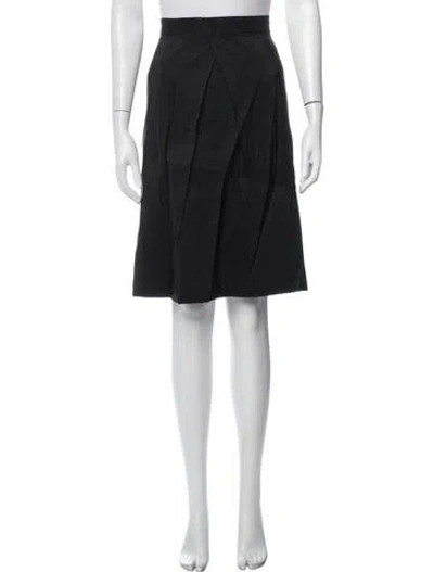 Pre-owned Naeem Khan Silk Knee-length Skirt In Black
