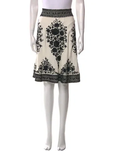 Pre-owned Naeem Khan Silk Knee-length Skirt In Neutral