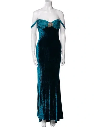 Pre-owned Naeem Khan Silk Long Dress In Black
