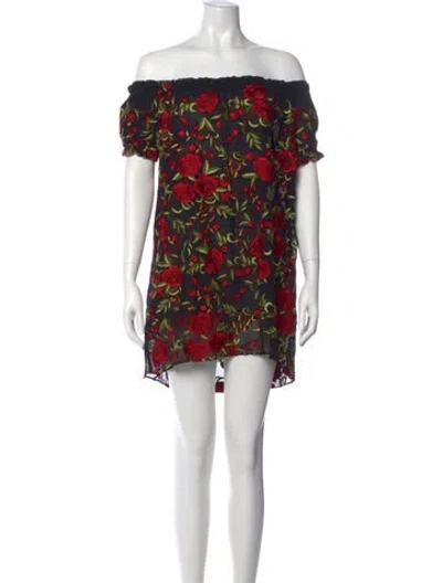 Pre-owned Naeem Khan Silk Mini Dress