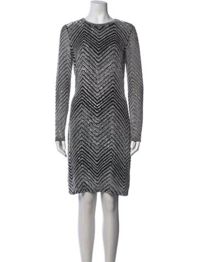 Pre-owned Naeem Khan Silk Mini Dress In Black