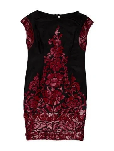 Pre-owned Naeem Khan Silk Mini Dress In Red
