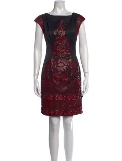 Pre-owned Naeem Khan Silk Mini Dress In Red
