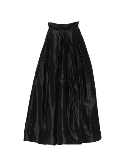 Naeem Khan Taffeta Ball Skirt In Black