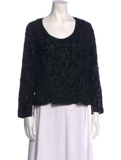 Pre-owned Naeem Khan Vintage 1980's Blouse In Black