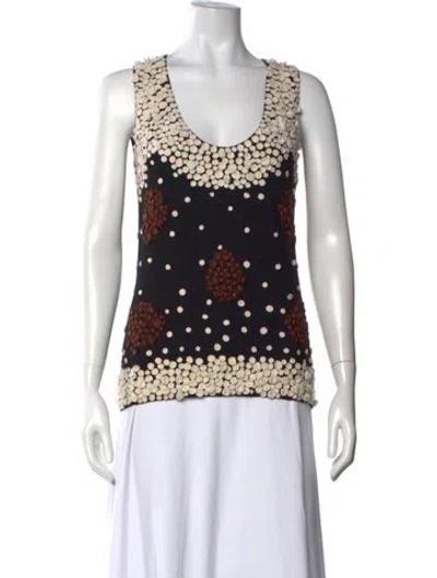 Pre-owned Naeem Khan Vintage 2000's Top In Black