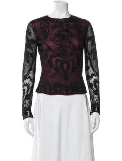 Pre-owned Naeem Khan Vintage 2000's Top In Black