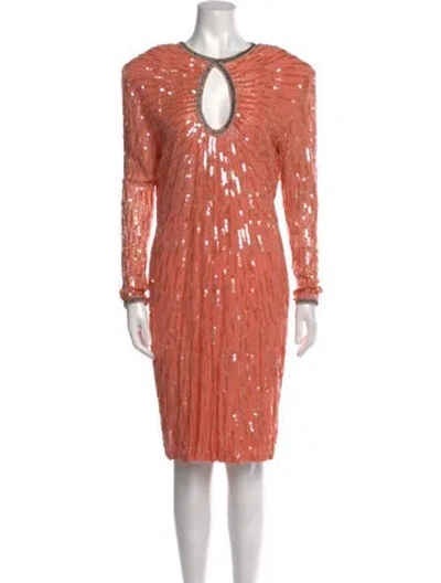 Pre-owned Naeem Khan Vintage Knee-length Dress In Orange