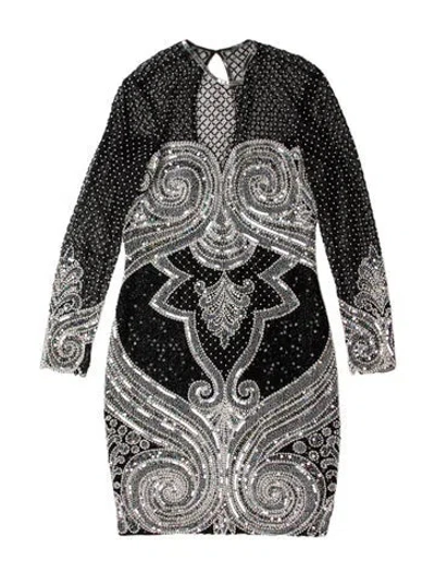 Pre-owned Naeem Khan Vintage Mini Dress In Multi
