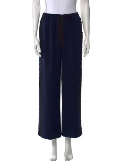 Pre-owned Naeem Khan Wide Leg Pants In Blue