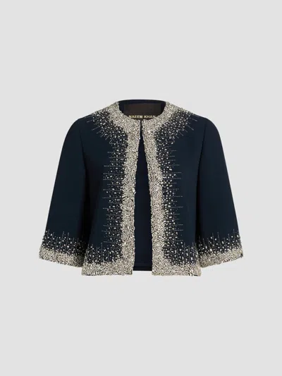 Naeem Khan Women's Crystal Embellished Jacket In Navy And Silver