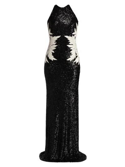 Naeem Khan Women's Sequined Mermaid Gown In Black
