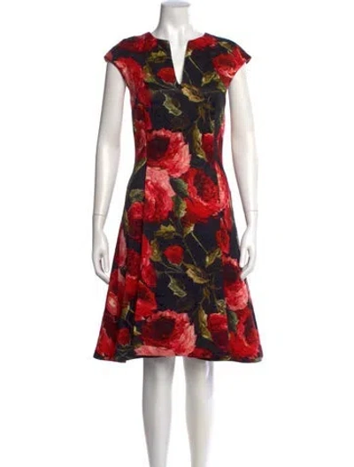 Pre-owned Naeem Khan Wool Knee-length Dress In Black