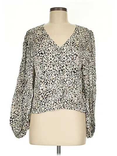 Pre-owned Naf Naf Long Sleeve Blouse In Ivory