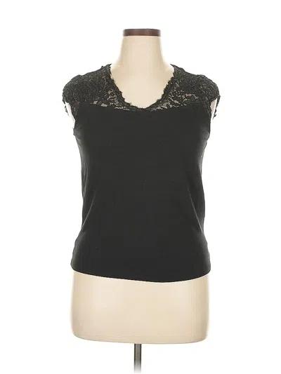 Pre-owned Naf Naf Sleeveless Top Black Sweetheart Neckline Tops