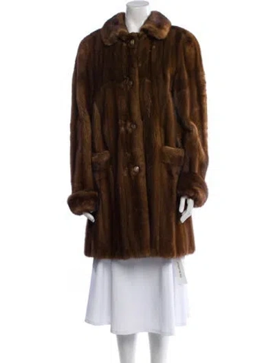 Pre-owned Nafa North American Fur Auctions Fur Coat In Brown