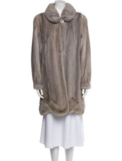 Pre-owned Nafa North American Fur Auctions Fur Fur Coat In Gray