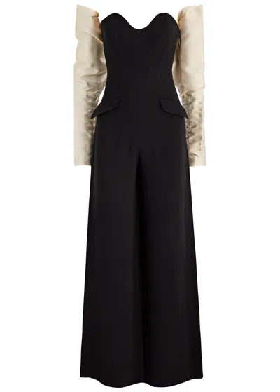 Nafsika Skourti Cute Intentions Strapless Jumpsuit In Black
