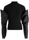 Nafsika Skourti Ribbed-knit Top In Black