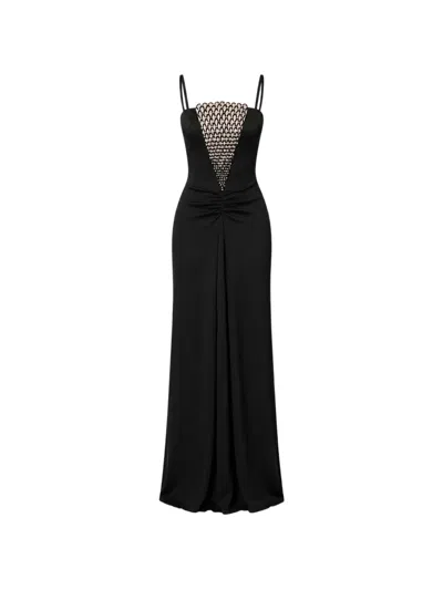 Nafsika Skourti Vertigo Embellished Maxi Dress In Black