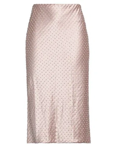 Nafsika Skourti Woman Midi Skirt Blush Size 8 Triacetate, Pes - Polyethersulfone In Pink