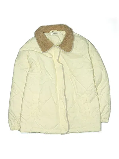 Pre-owned Naggoo Long Sleeve Top Ivory Collared Neckline Tops In White